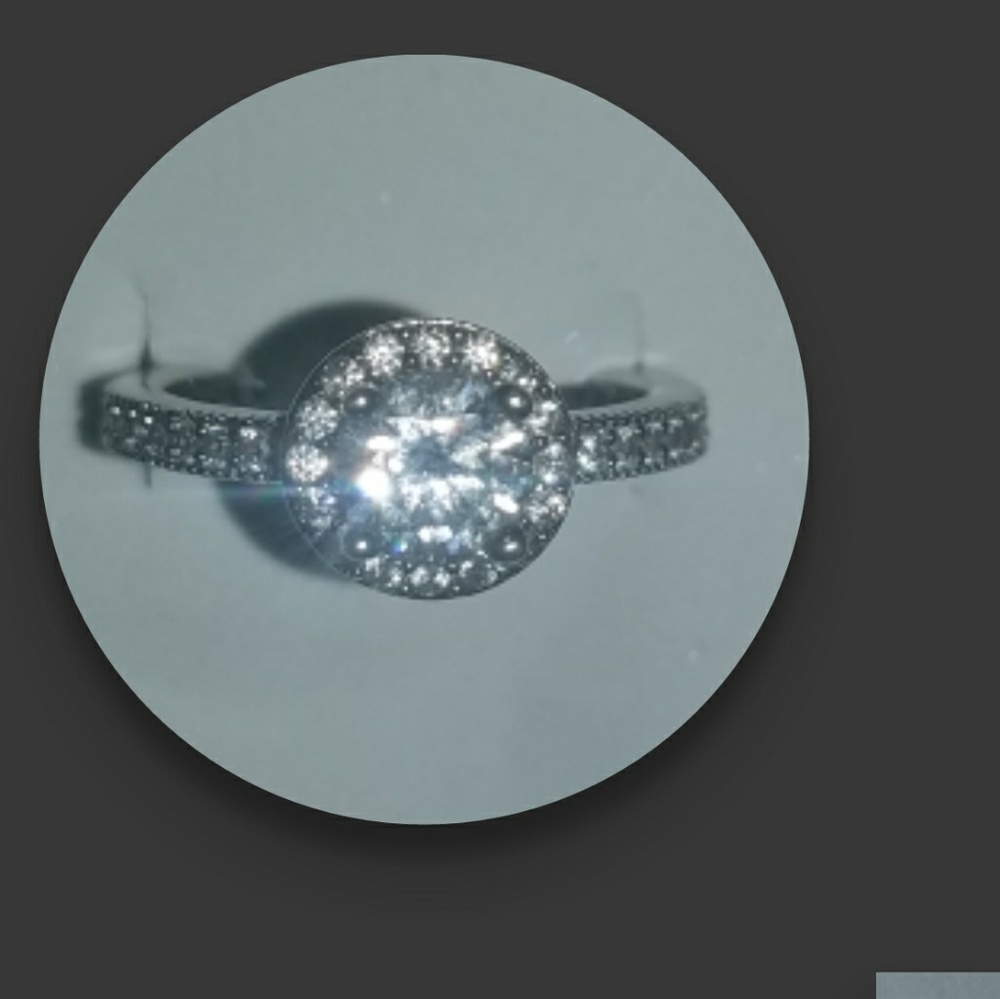 Sterling Silver Pandora diamond Ring